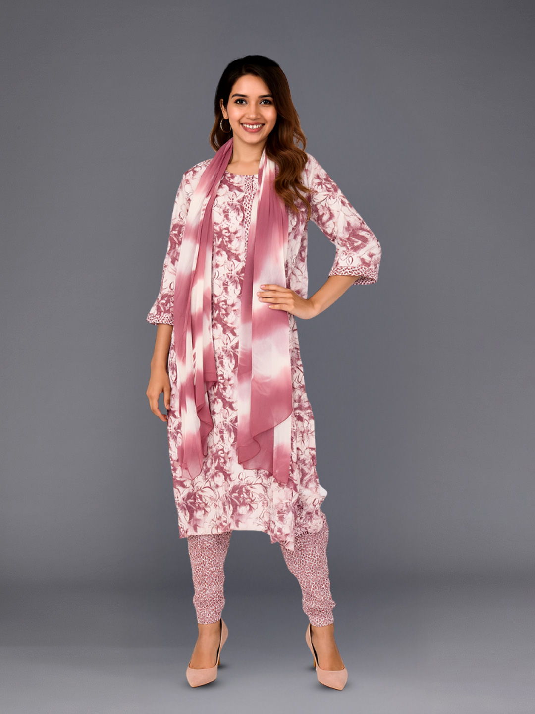 Picture of Elegance in Every Thread Printed Kurta with Pant & Dupatta Set
