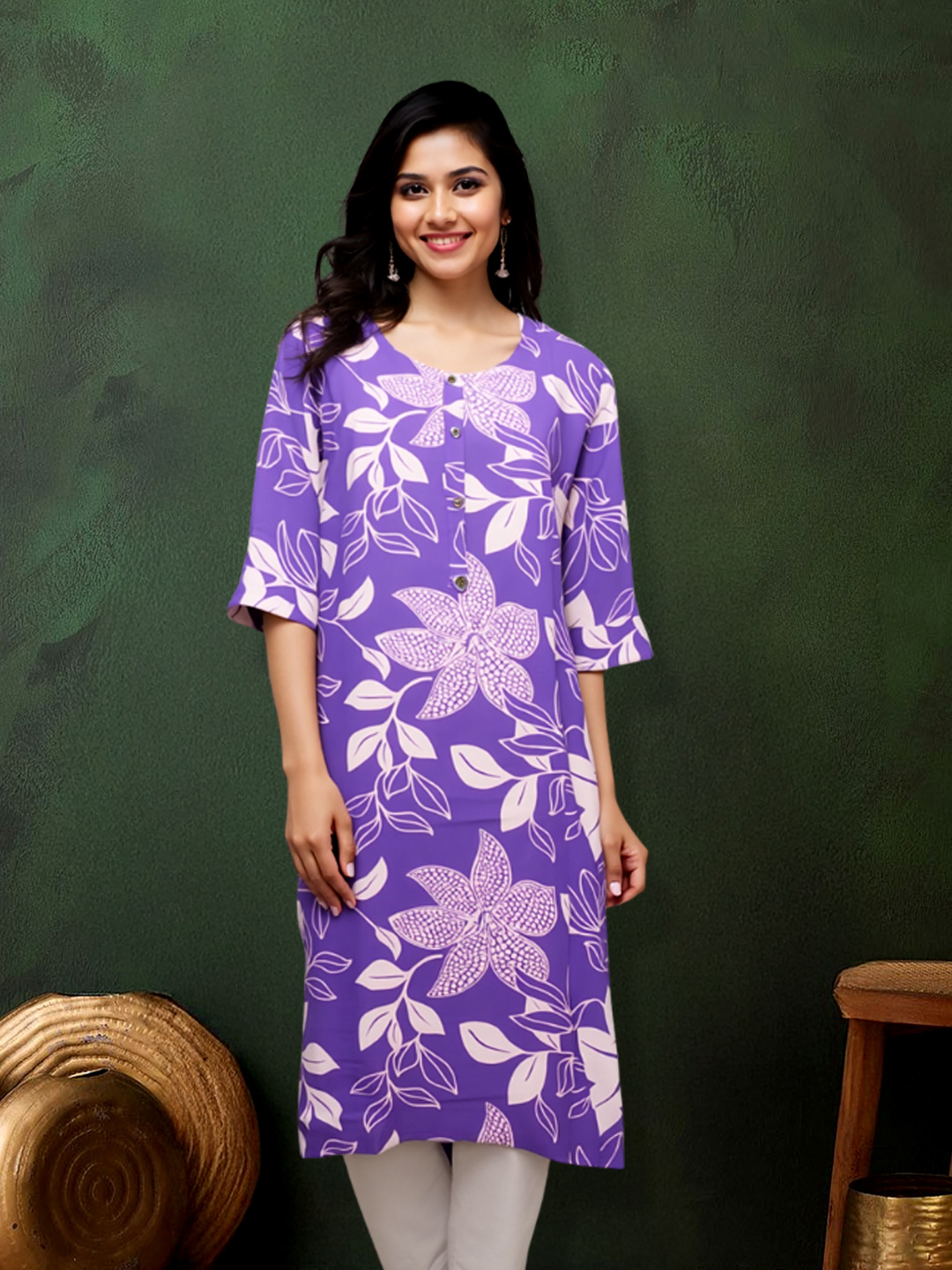 Picture of Bold and Beautiful Floral Printed Kurta