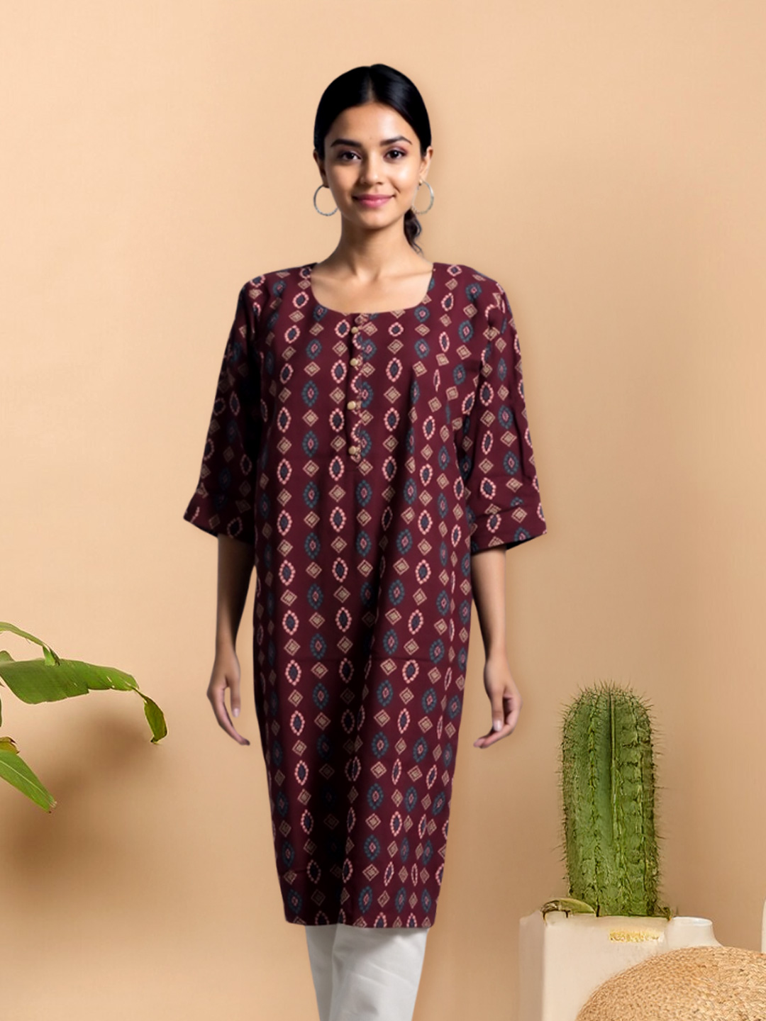Picture of Stylish Printed Geometric Design Kurta
