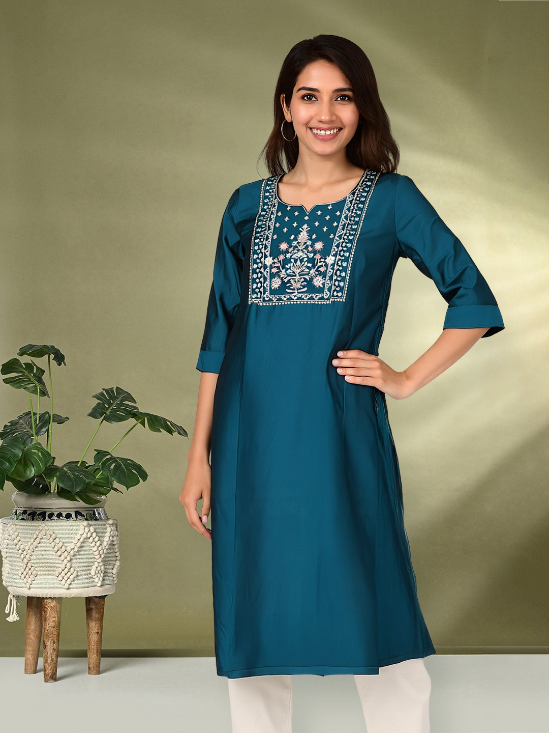Picture of Beautifully Crafted Embroidered Essence Kurta