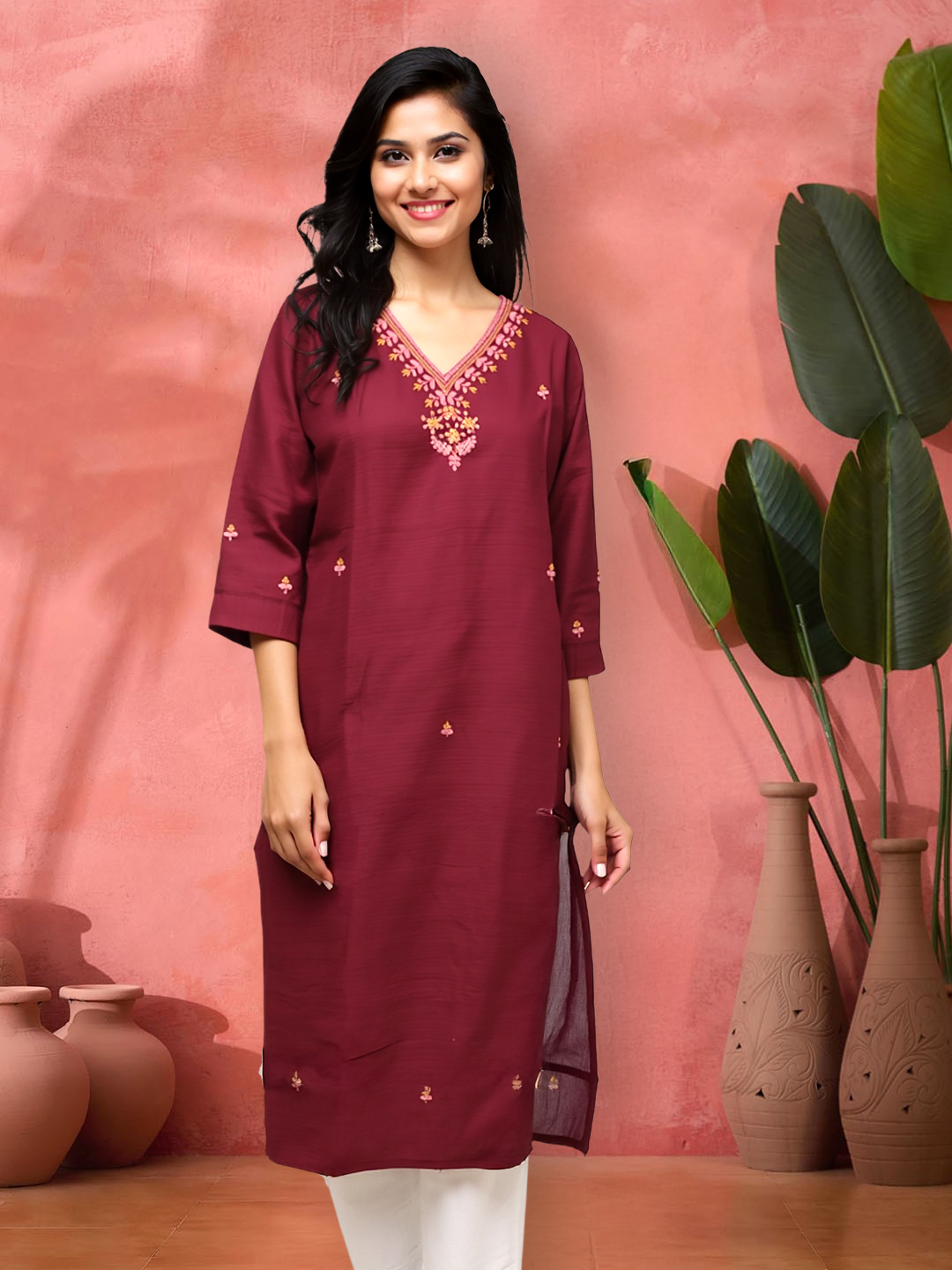 Picture of Classic Style Embroidered Kurta