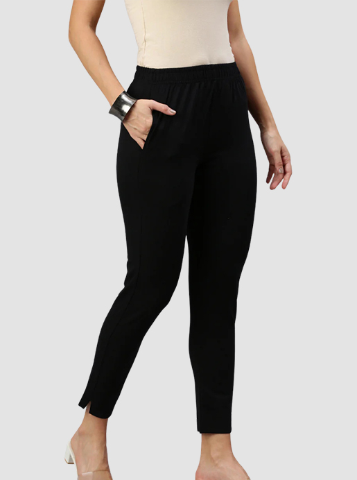 Picture of Black Waist Flared Cigar Pant with Pocket