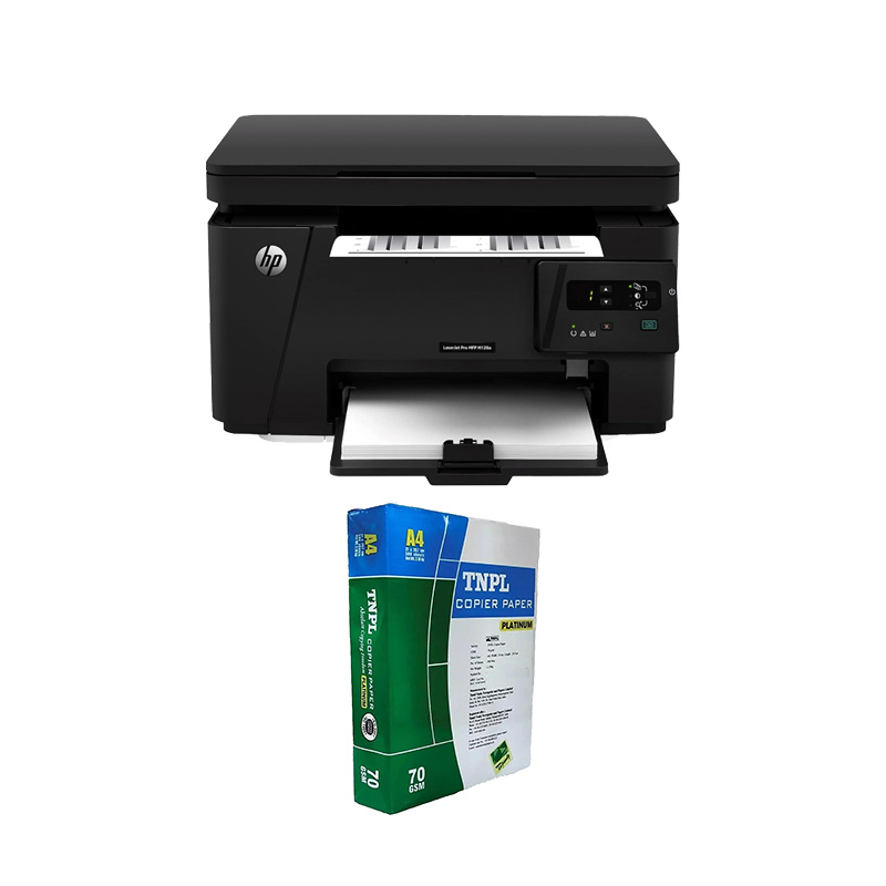 Picture of HP LaserJet Pro MFP M126a Printer Multi-function Monochrome Laser Printer (CZ174A) + A4 Sheet Bundle