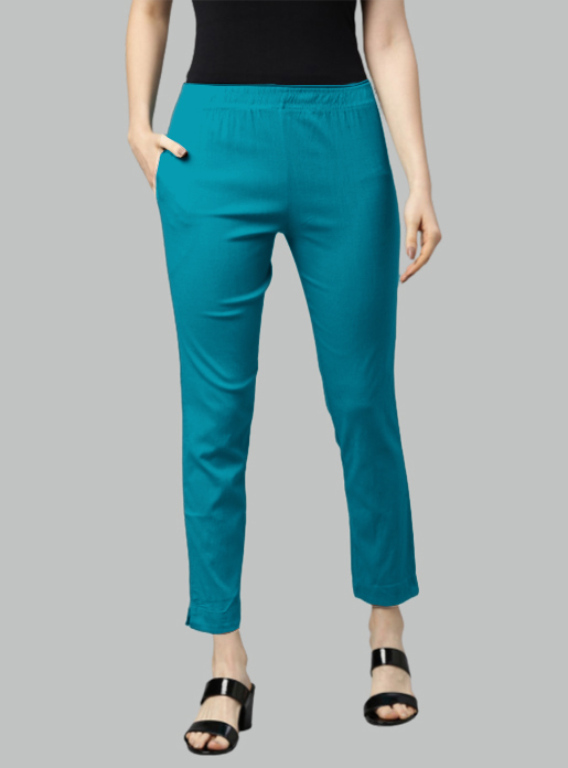 Picture of Teal Waist Flared Cigar Pant with Pocket