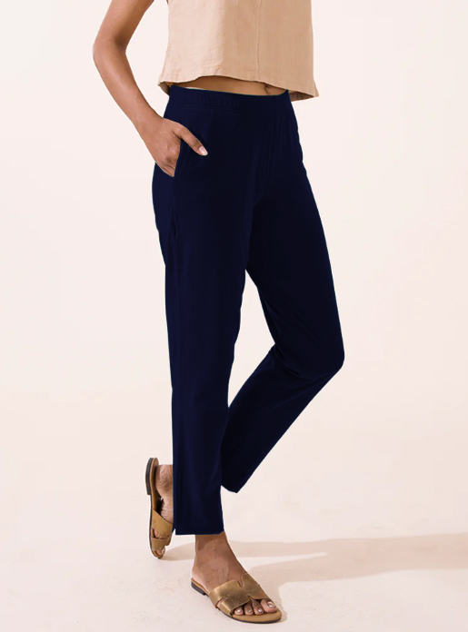 Picture of Dark Navy Waist Flared Cigar Pant with Pocket