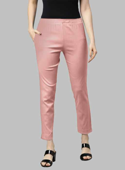Picture of Petal Pink Waist Flared Cigar Pant with Pocket