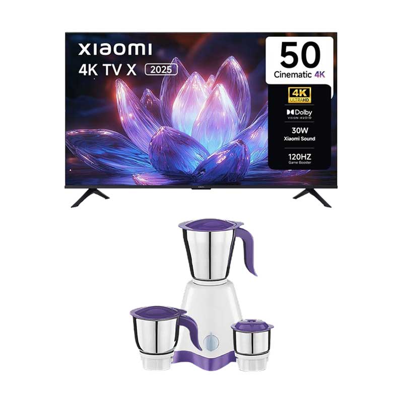 Picture of Xiaomi 50 inch (125 cm) X 4K  Ultra HD  Smart Google TV 2025 + Mixie Combo