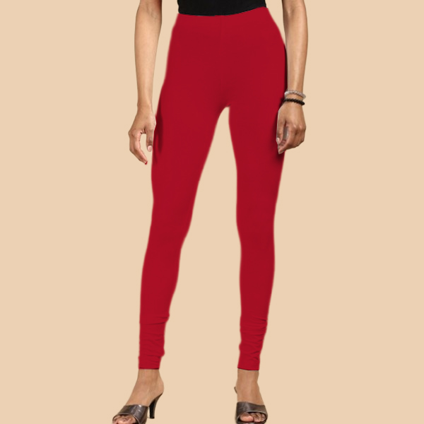 Picture of GO PLUS Red  Churidar Length Leggings