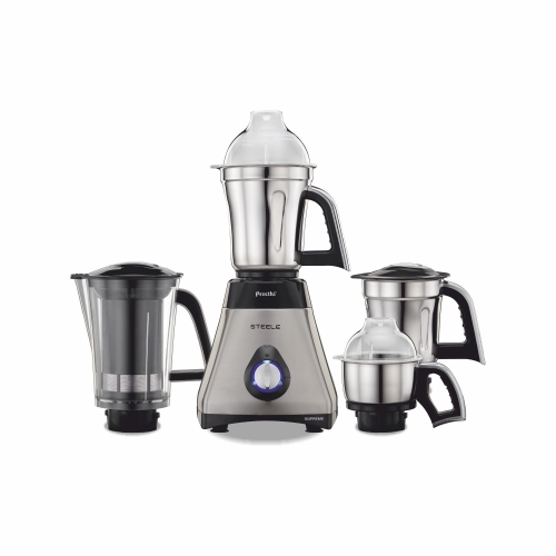 Picture of Preethi Steel Supreme MG-208 750 W Mixer Grinder (4 Jars, Silver/Black)