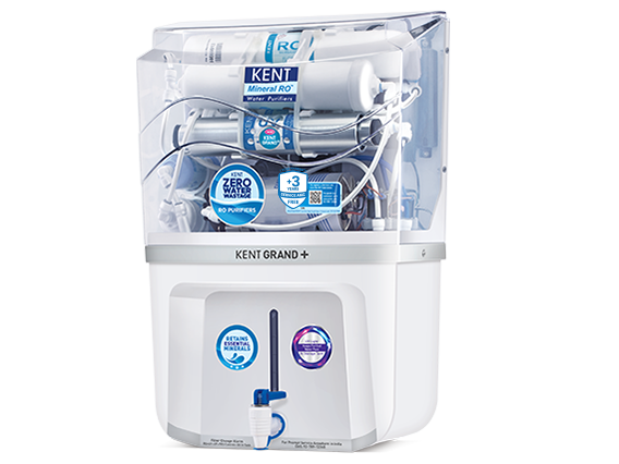 Picture of KENT Grand Plus ZWW Mineral RO 9 Litres Water Purifier (4Years Free Service Multiple Purification Process/ RO + UV + UF + TDS Control + UV LED Tank/ 20 LPH Flow/ Zero Water Wastage)