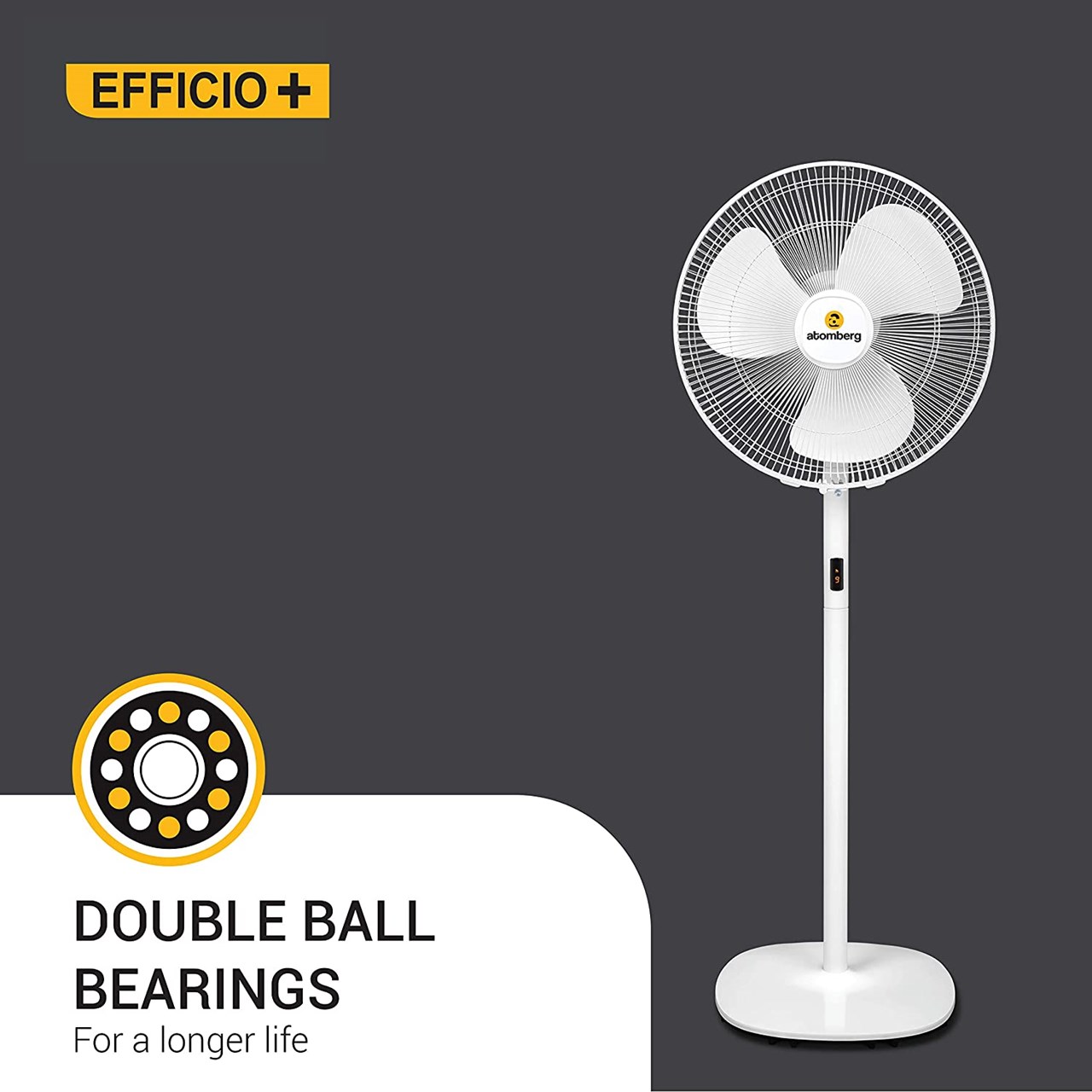 Atomberg Efficio Plus Pedestal Fan + Sowbaghya Stainless Steel Water