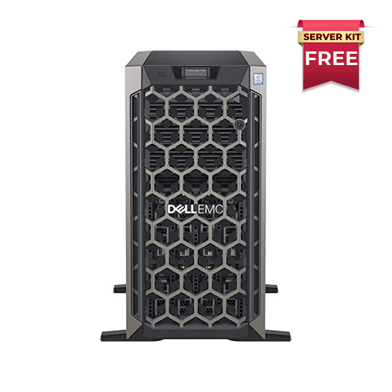 Picture of Dell PowerEdge T440 Server, Intel Xeon 4210R (2nd Gen, 10Core) Processor with 32GB RAM & 3 x 1.2TB 10K RPM SAS Hard Disk, 3 Years Warranty by Dell