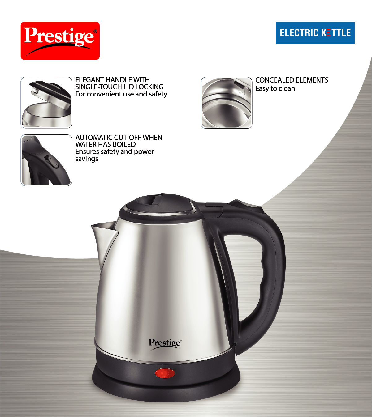 Prestige 1.5 Litres PKOSS Electric Kettle sathya.in