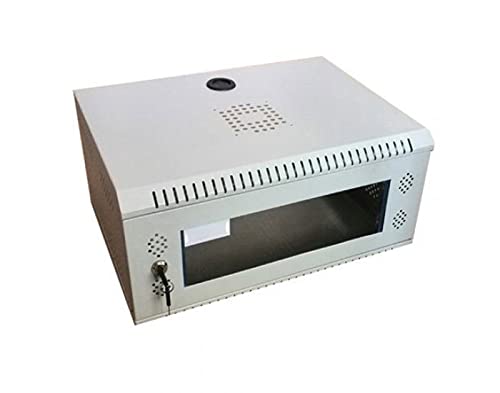 Picture of Hanutech 4U DVR Rack | CCTV/DVR/NVR Cabinet Box| DVR Rack 4U Wall Mount with Lock | 4U Network Rack | 4U Server Rack - Adjustable Shelf (Foldable)