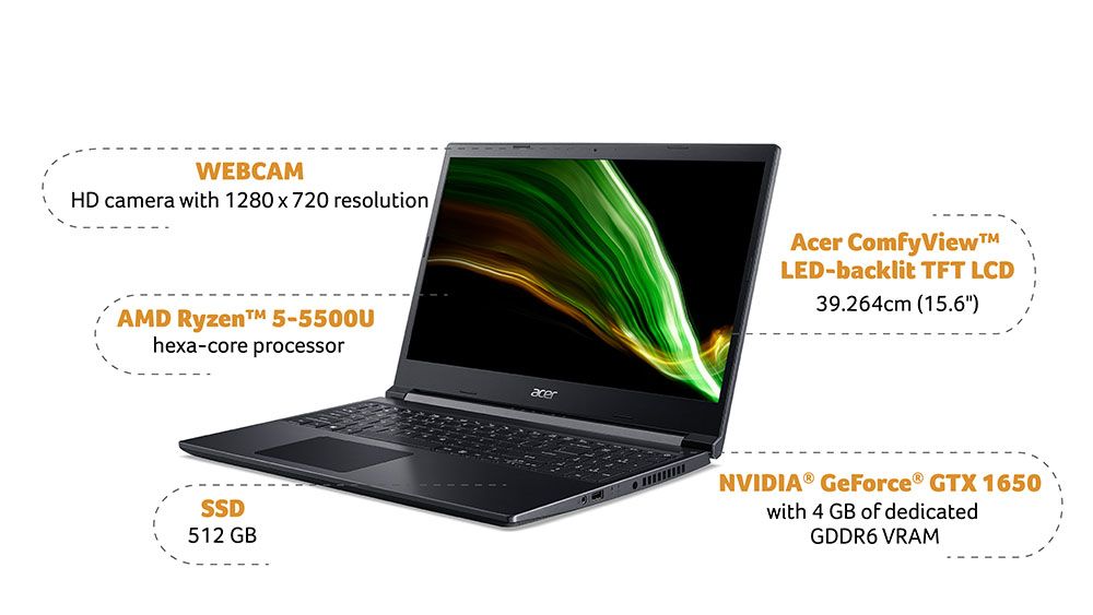 Acer Aspire 7 Gaming Laptop AMD Ryzen 5 