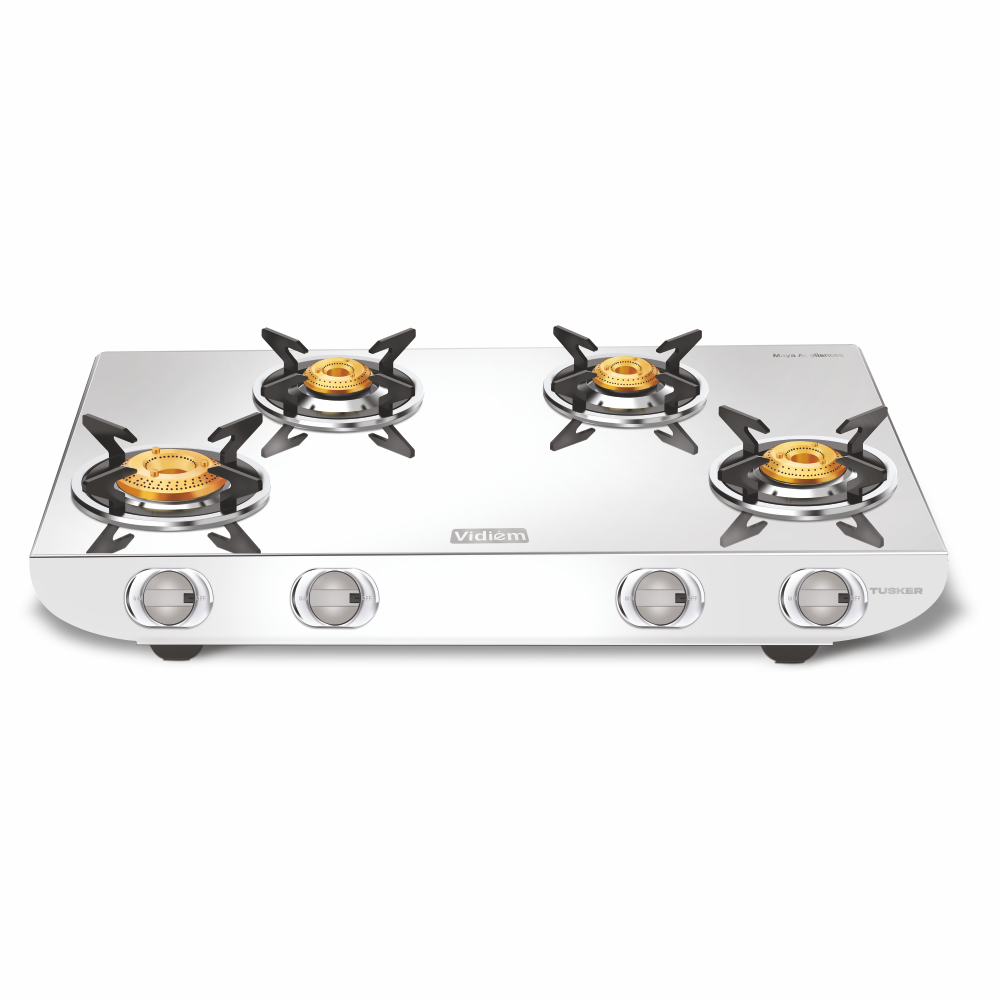 Picture of Vidiem Tusker 4Burners Stainless Steel Gas Stove (VIDIEMTUSKER4B)