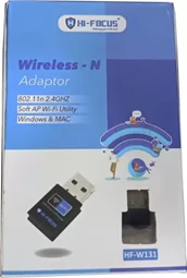 Picture of HIFOCUS HF-W131 Wireless Adaptor with USB 2.0 Interface USB Adapter  (Black)
