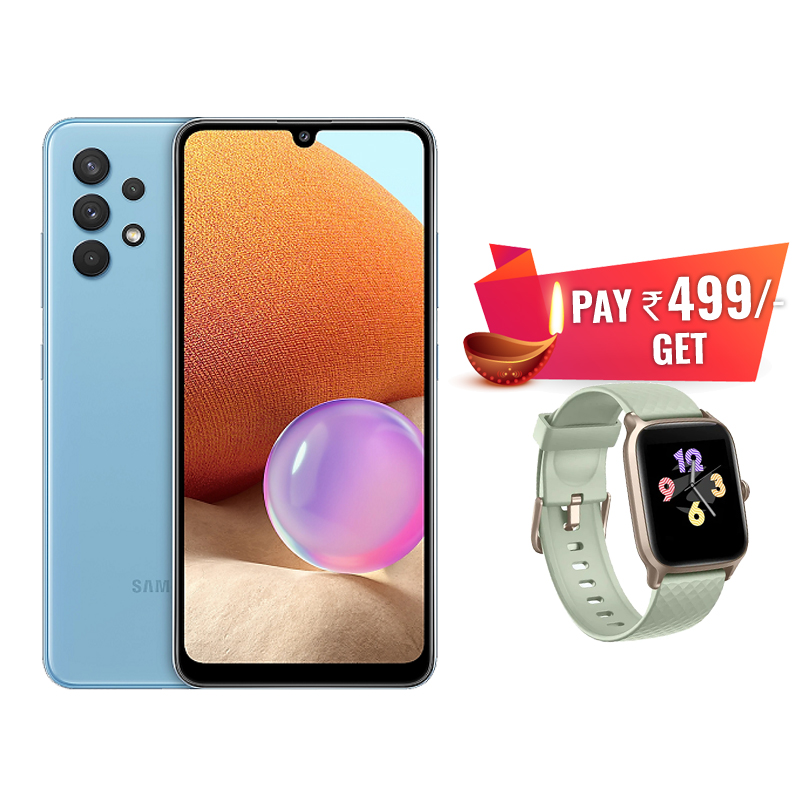 Samsung Mobile Galaxy A32 (8GB RAM,128GB Storage) + ZEBRONICS ZebFit