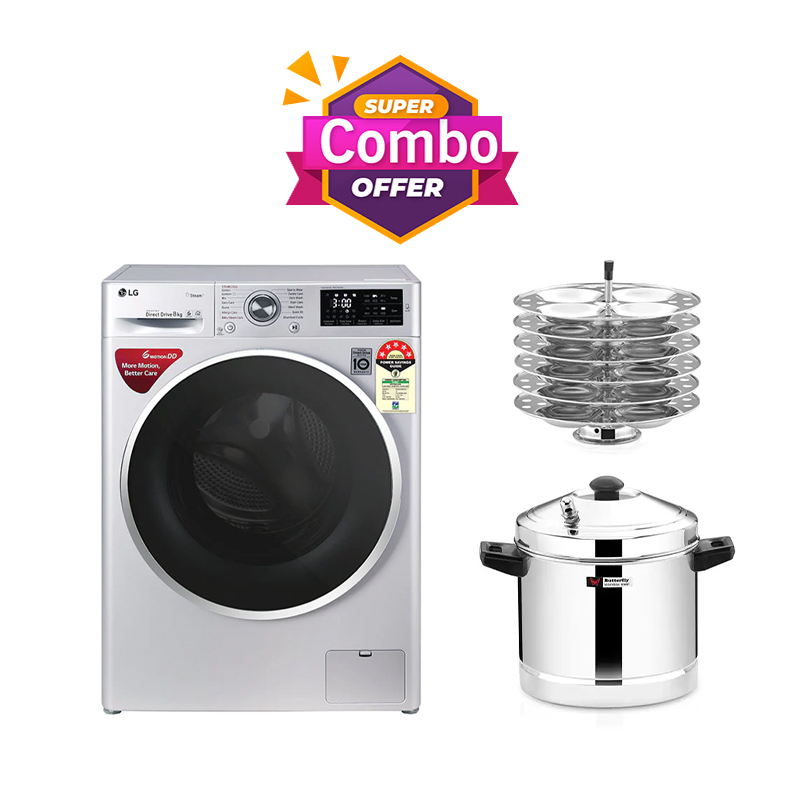 Buy LG 8Kg FHT1408ZNL Front Load Washing Machine with Steam™ Technology