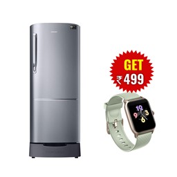 Picture of Samsung 230 Litres RR24A282YS8 Single Door Refrigerator + ZEBRONICS Zeb-Fit Me Smartwatch