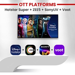 Picture of Hotstar Super + SonyLIV + Zee5 + Voot, Titanium Quarterly Plan