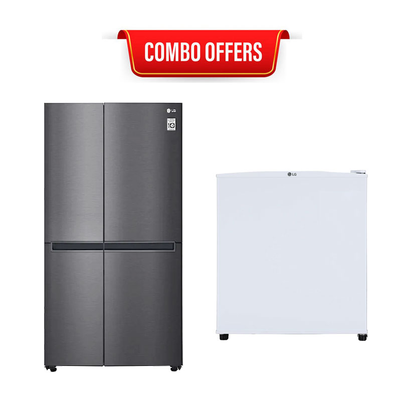 LG Fridge GCB257KQBV + Mini Refrigerator sathya.in