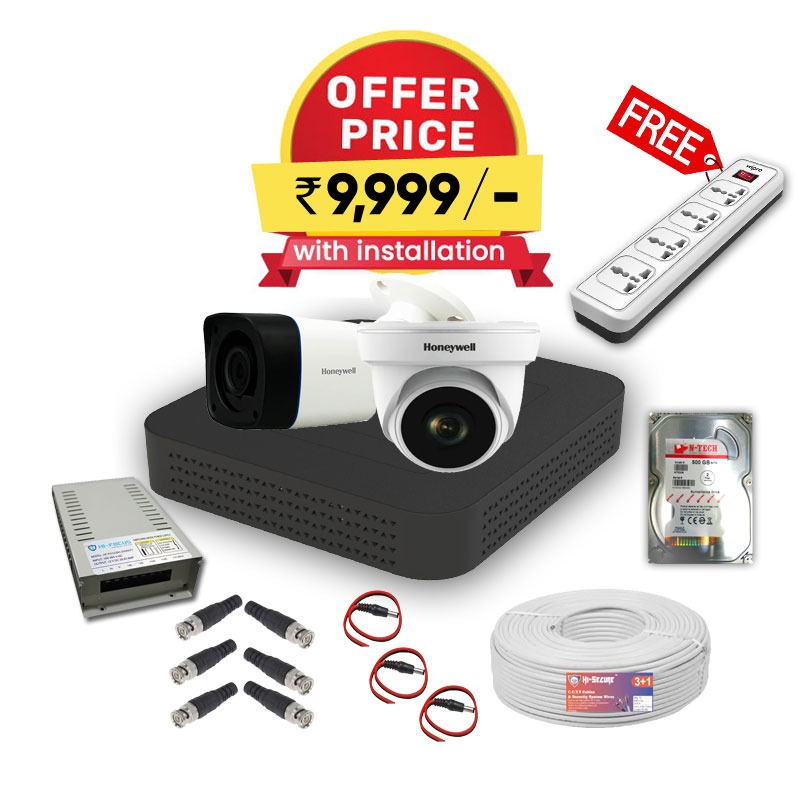 Picture of Honeywell 4CH DVR with 1 Indoor & 1 Outdoor CCTV Cameras Combo