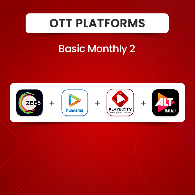 Picture of ALT Balaji+Hungama+PlayboxTV+ZEE5, Basic  Monthly 2