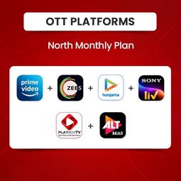 Picture of ALT Balaji +Amazon Prime+Hungama+PlayboxTV+Sony LIV+  ZEE5, North Monthly Plan