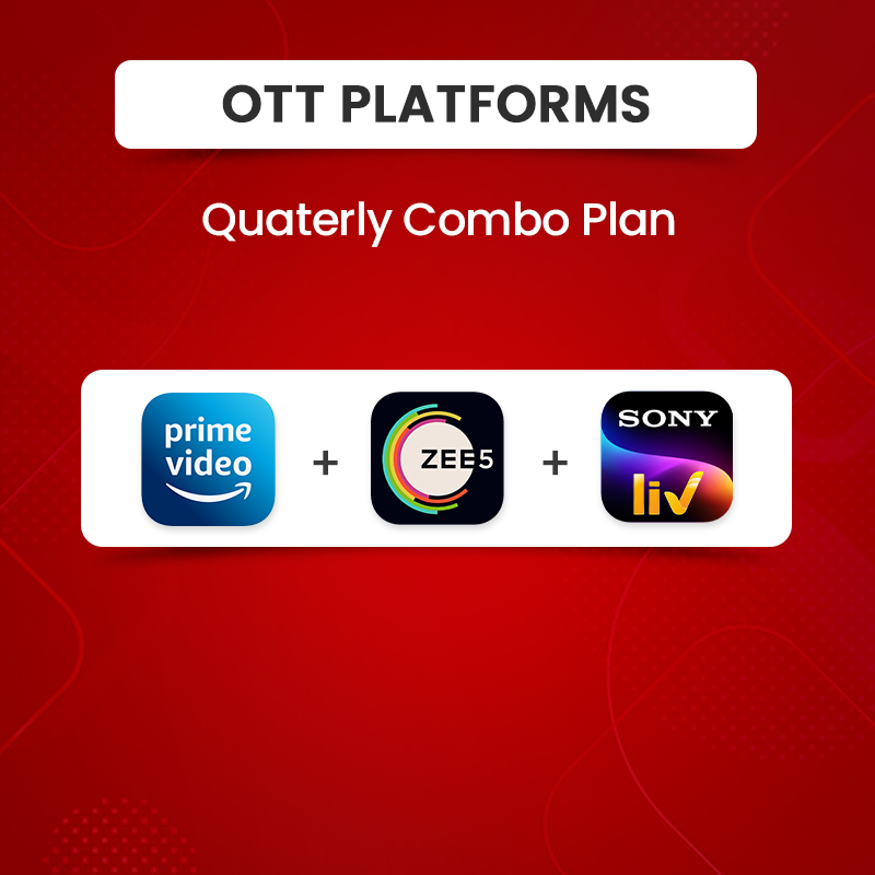 Picture of Amazon Prime + ZEE5+Sony LIV(Premium), Quarterly Combo Plan