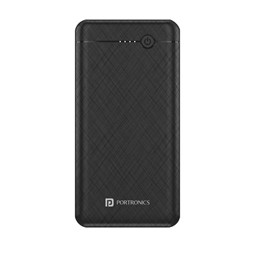 Picture of Portronics Power Brick II - 10000 mAh, 2.4A 12W Slim Power Bank with Dual USB Output Ports for iPhone, Android & Other Devices (Black)