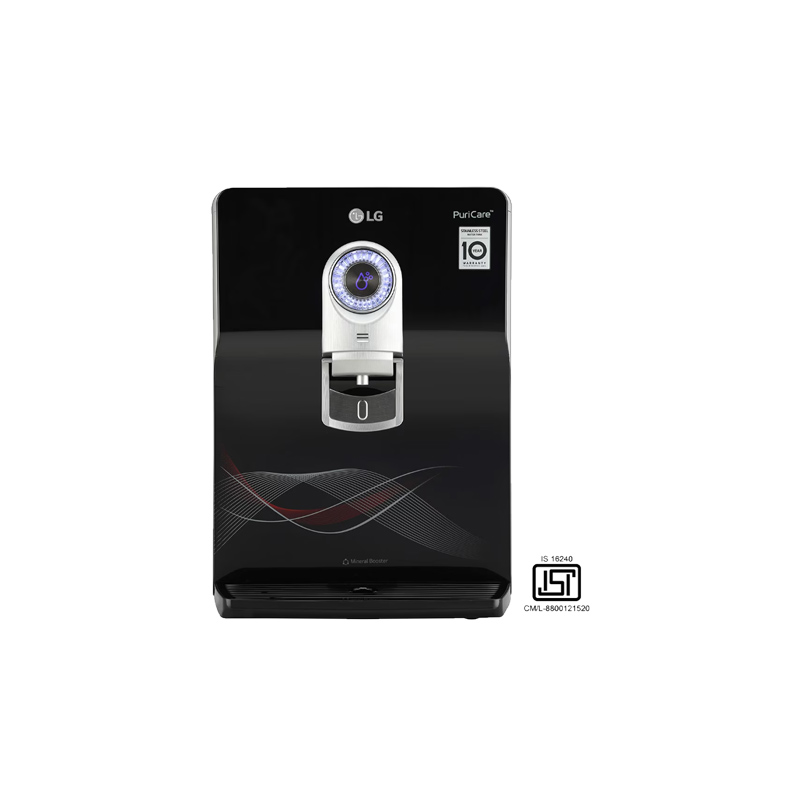 Picture of LG WW184EPB 8 L RO + UV + MB Water Purifier  (Black with Wave Pattern)