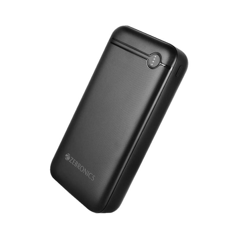 Picture of Zebronics 20000 mAh Power Bank, 20 W, Fast Charging (Black, ZEBA233MB20000R4)