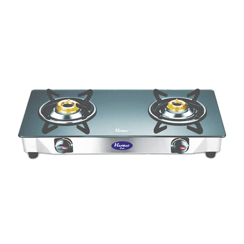 Hanbao Cute Glass Top 2Burner LPG Gas Stove (2BCUTEGTLPG) sathya.in