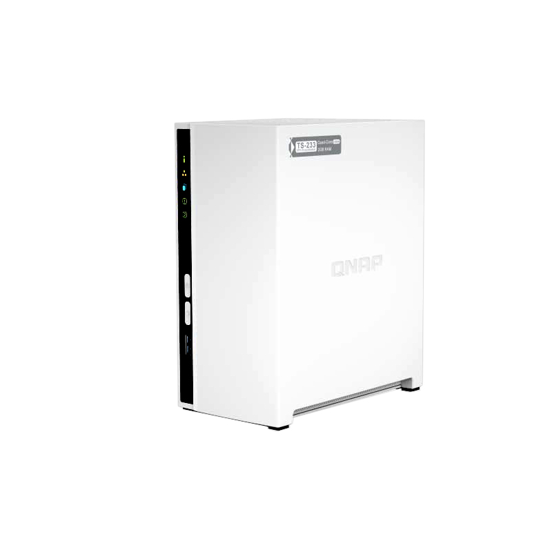 Picture of QNAP TS-233-US 2 Bay Affordable Desktop Network Attached Storage (ARM Cortex-A55 Quad-core Processor/ 2 GB DDR4 RAM/ 1 Year Warranty)