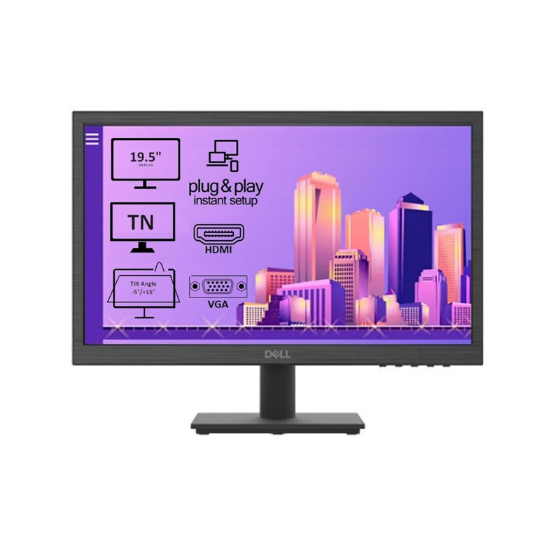 Picture of Dell- D2020H 19.5" HD+ Monitor (Response Time: 5 ms, 60 Hz Refresh Rate, 1 Year Warranty)