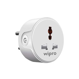 Picture of Wipro 10A smart plug with Energy monitoring- Suitable for small appliances like TVs, Electric Kettle, Mobile and Laptop Chargers (Works with Alexa and Google Assistant)
