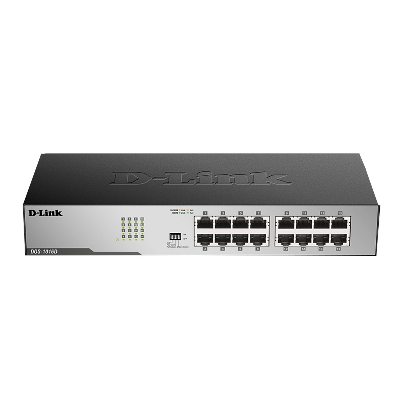 Picture of D-Link 16-Port Gigabit Unmanaged Desktop Switch DGS-1016D