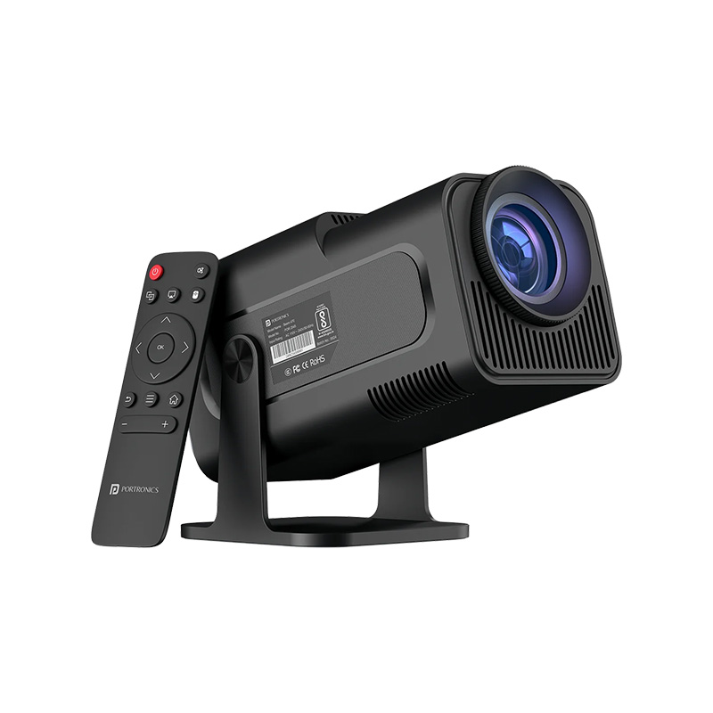 Picture of Portronics Beem 470 Smart LED Projector (1080p Full HD Resolution/ Rotatable Design/ Built-in Streaming Apps/ Netflix, Prime Video, Hotstar/ 4500 Lumens/ Screen Mirroring/ 5 Watt Speaker/   1Year Warranty/ Black)